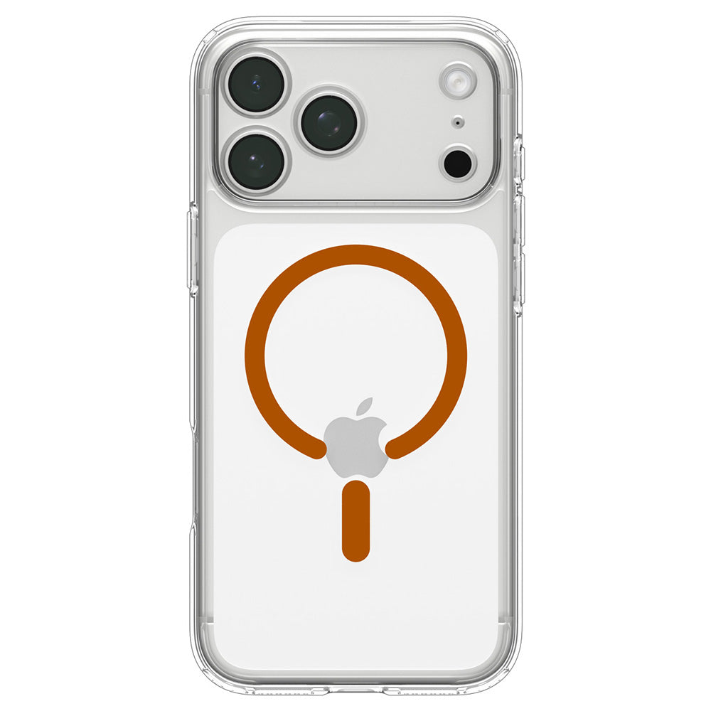 MagSafe Case for Apple iPhone 18 Pro / 17 Pro, Spigen, Ultra Hybrid, Transparent Orange ACS12159