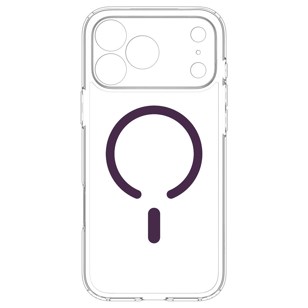 MagSafe-Hülle für Apple iPhone 18 Pro / 17 Pro, Spigen, Ultra Hybrid, Transparentes Burgunderrot ACS12335