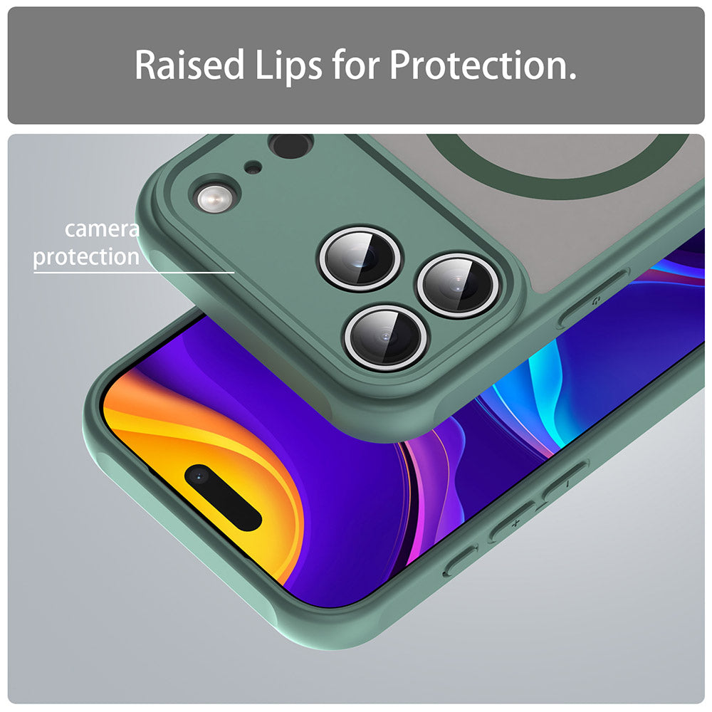 MagSafe-Hülle für Apple iPhone 18 Pro / 17 Pro, Techsuit, HaloFrost II, Grün