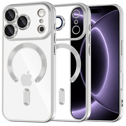 MagSafe-Hülle für Apple iPhone 18 Pro / 17 Pro, Techsuit, Luxury Crystal, Silber