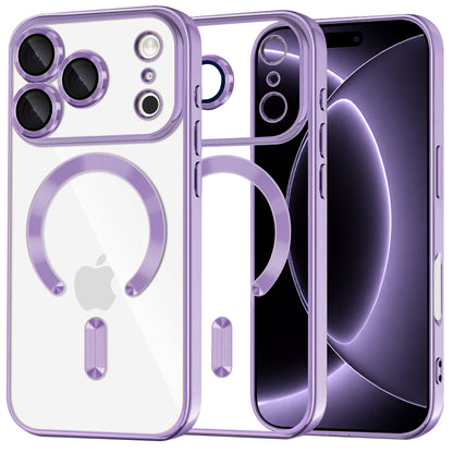 MagSafe-Hülle für Apple iPhone 18 Pro / 17 Pro, Techsuit, Luxury Crystal, Hellviolett