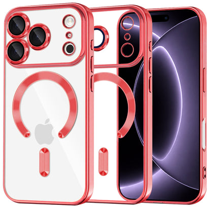 MagSafe-Hülle für Apple iPhone 18 Pro / 17 Pro, Techsuit, Luxury Crystal, Rot