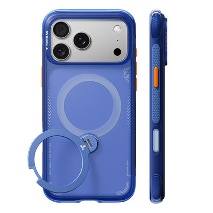 MagSafe-Hülle für Apple iPhone 18 Pro / 17 Pro, Torras, Ostand Q3 Air, Blau