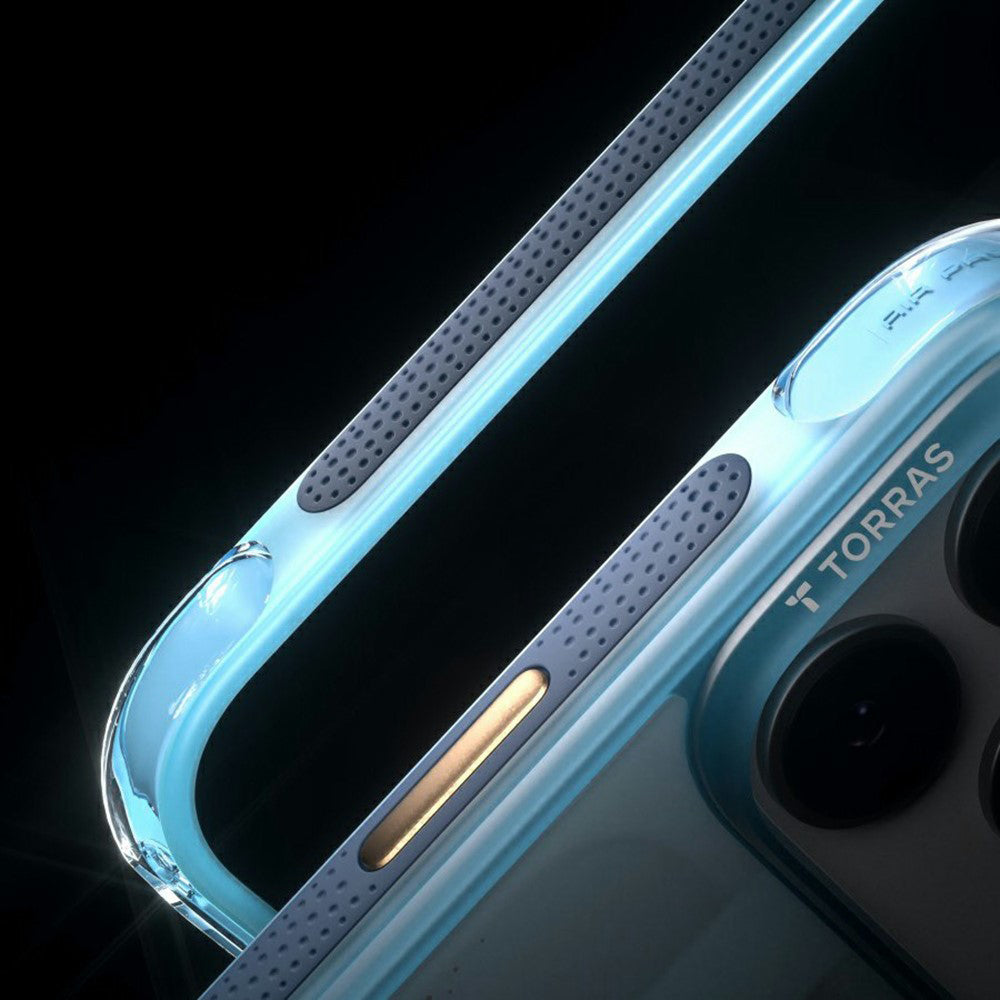 MagSafe-Hülle für Apple iPhone 18 Pro / 17 Pro, Torras, Ostand Q3 Air Football, Blau