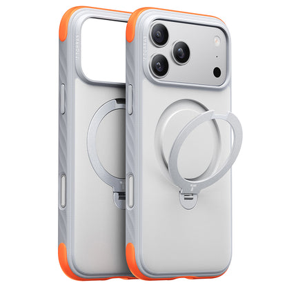 MagSafe-Hülle für Apple iPhone 18 Pro / 17 Pro, Torras, Ostand Q3 Rugged, Weiß