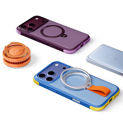 MagSafe-Hülle für Apple iPhone 18 Pro / 17 Pro, Torras, Ostand Q3 Rugged, Weiß