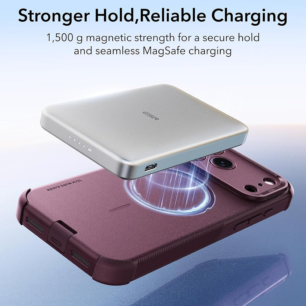 MagSafe-Hülle für Apple iPhone 18 Pro Max / 17 Pro Max, ESR, Cyber, Dunkelrot Satinierte