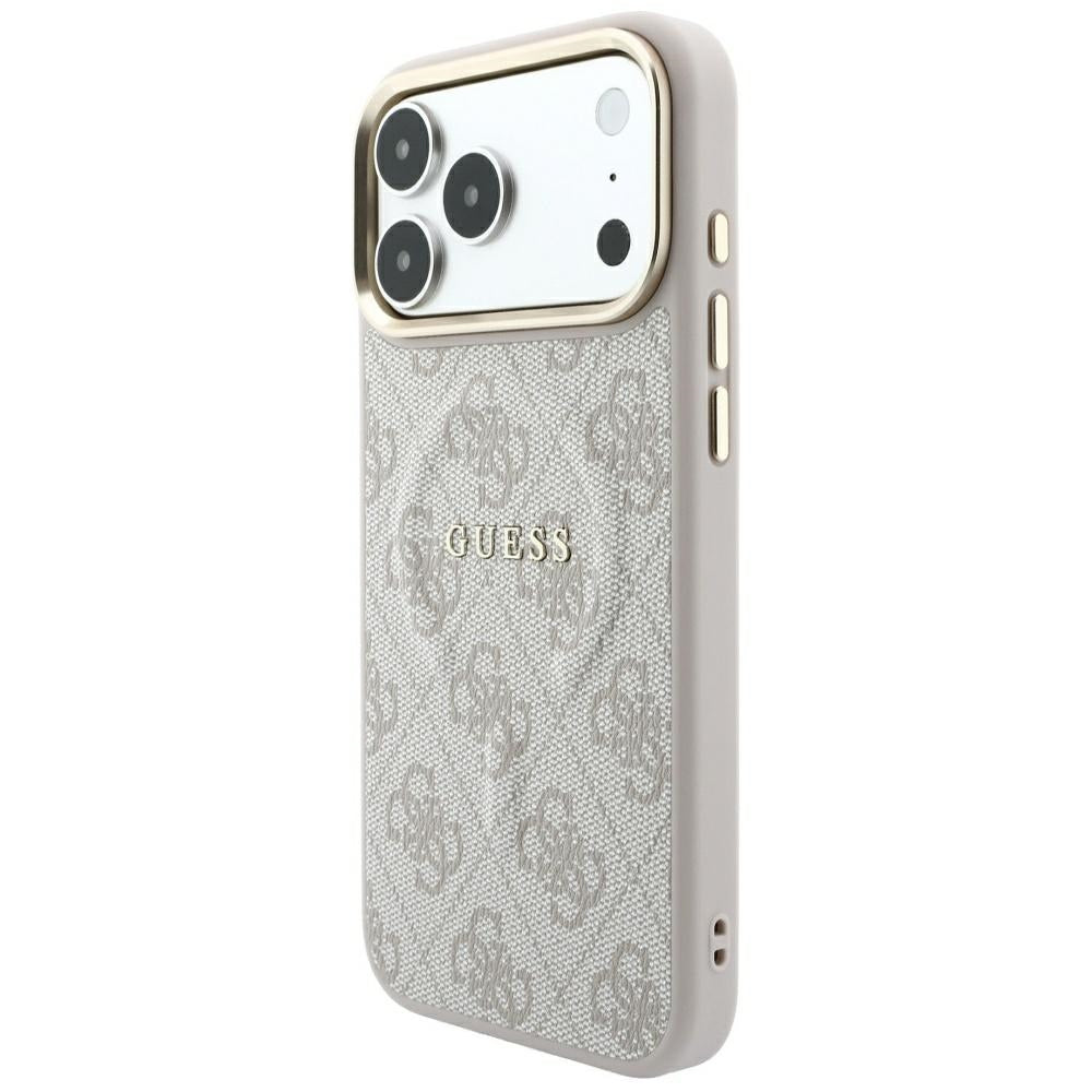 MagSafe-Hülle für Apple iPhone 18 Pro Max / 17 Pro Max, Guess, 4G Embossed Classic, Rosa