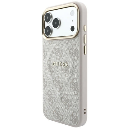 MagSafe-Hülle für Apple iPhone 18 Pro Max / 17 Pro Max, Guess, 4G Embossed Classic, Rosa