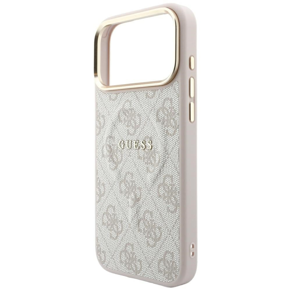 MagSafe-Hülle für Apple iPhone 18 Pro Max / 17 Pro Max, Guess, 4G Embossed Classic, Rosa