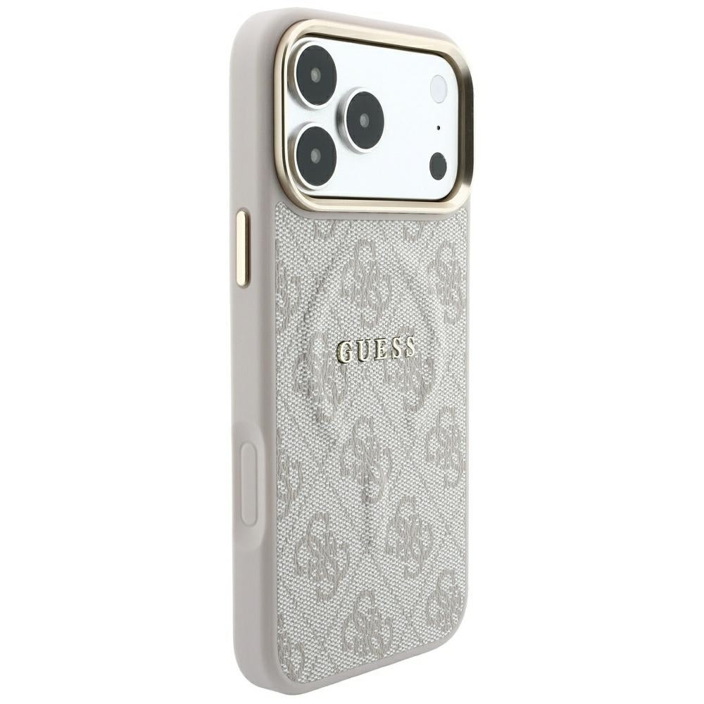 MagSafe-Hülle für Apple iPhone 18 Pro Max / 17 Pro Max, Guess, 4G Embossed Classic, Rosa