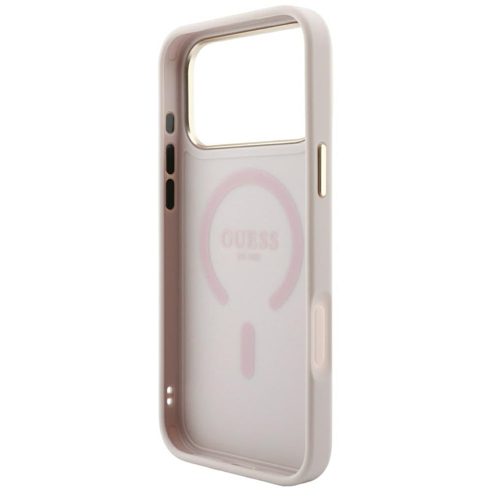 MagSafe-Hülle für Apple iPhone 18 Pro Max / 17 Pro Max, Guess, 4G Embossed Classic, Rosa