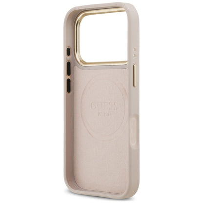 MagSafe-Hülle für Apple iPhone 18 Pro Max / 17 Pro Max, Guess, 4G Logo Plate, Rosa