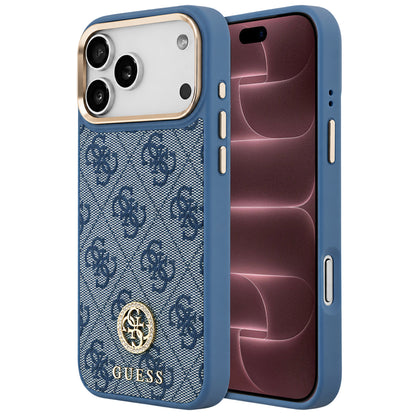 MagSafe-Hülle für Apple iPhone 18 Pro Max / 17 Pro Max, Guess, 4G Strass Logo, Blau