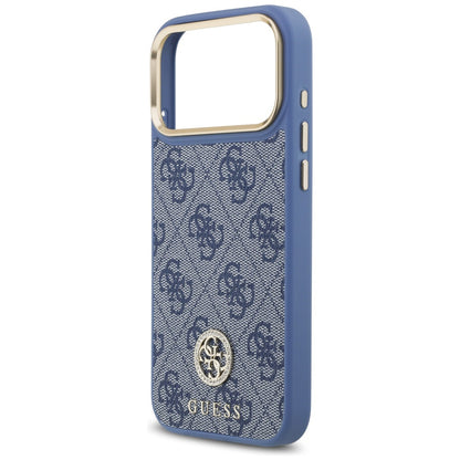 MagSafe-Hülle für Apple iPhone 18 Pro Max / 17 Pro Max, Guess, 4G Strass Logo, Blau