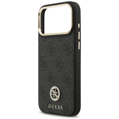 MagSafe-Hülle für Apple iPhone 18 Pro Max / 17 Pro Max, Guess, 4G Strass Logo, Schwarz