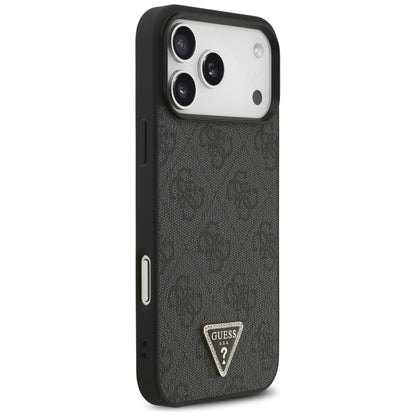 MagSafe-Hülle für Apple iPhone 18 Pro Max / 17 Pro Max, Guess, 4G Triangle Strass, Schwarz
