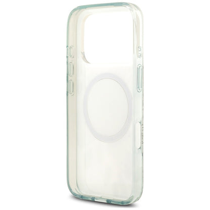 MagSafe Case for Apple iPhone 18 Pro Max / 17 Pro Max, Guess, IML Flower & Tonal Circle, Green