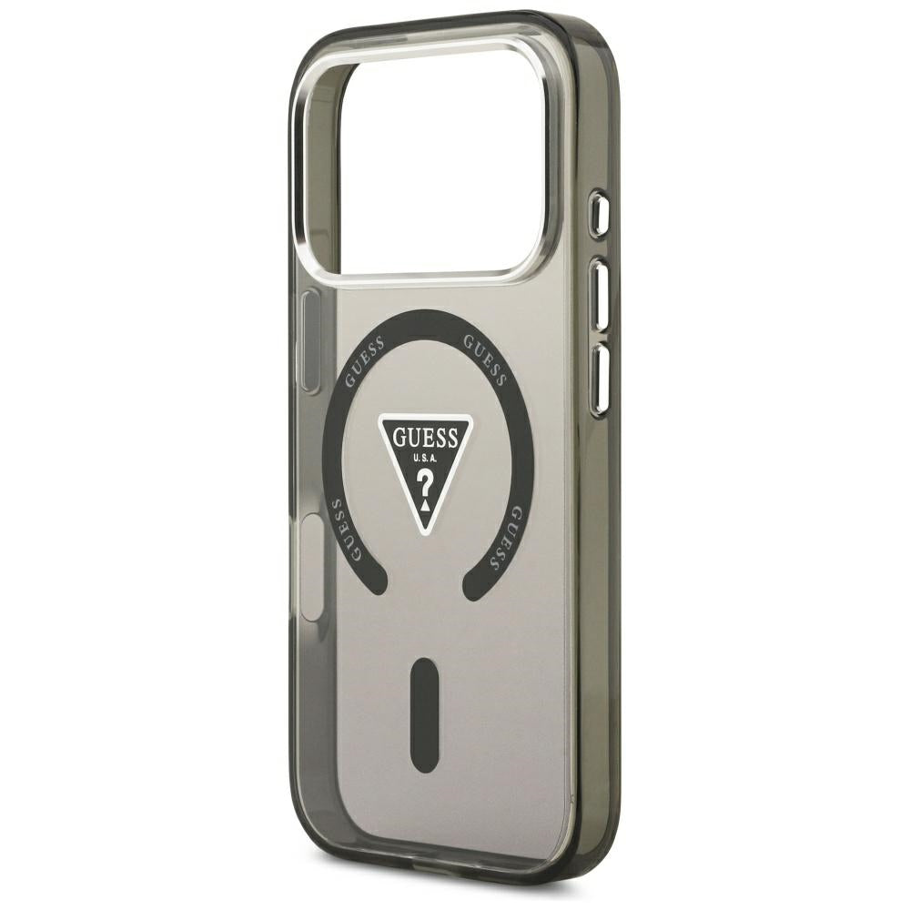 MagSafe Case for Apple iPhone 18 Pro Max / 17 Pro Max, Guess, IML Gradient Triangle Logo, Black
