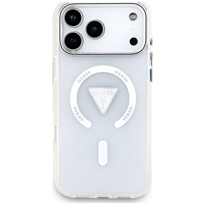 MagSafe Case for Apple iPhone 18 Pro Max / 17 Pro Max, Guess, IML Gradient Triangle Logo, Transparent