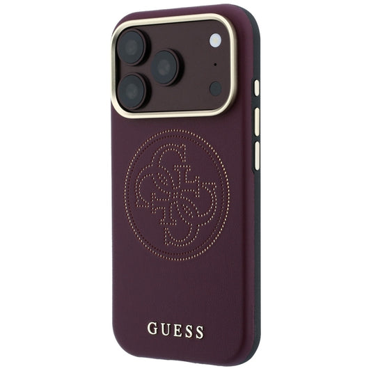 MagSafe-Hülle für Apple iPhone 18 Pro Max / 17 Pro Max, Guess, Perforiert 4G, Weinrot
