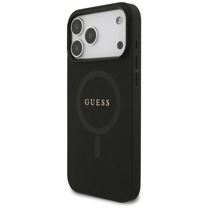 MagSafe-Hülle für Apple iPhone 18 Pro Max / 17 Pro Max, Guess, Saffiano, Schwarz
