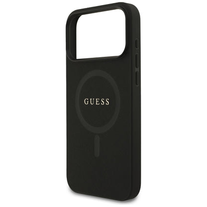 MagSafe-Hülle für Apple iPhone 18 Pro Max / 17 Pro Max, Guess, Saffiano, Schwarz