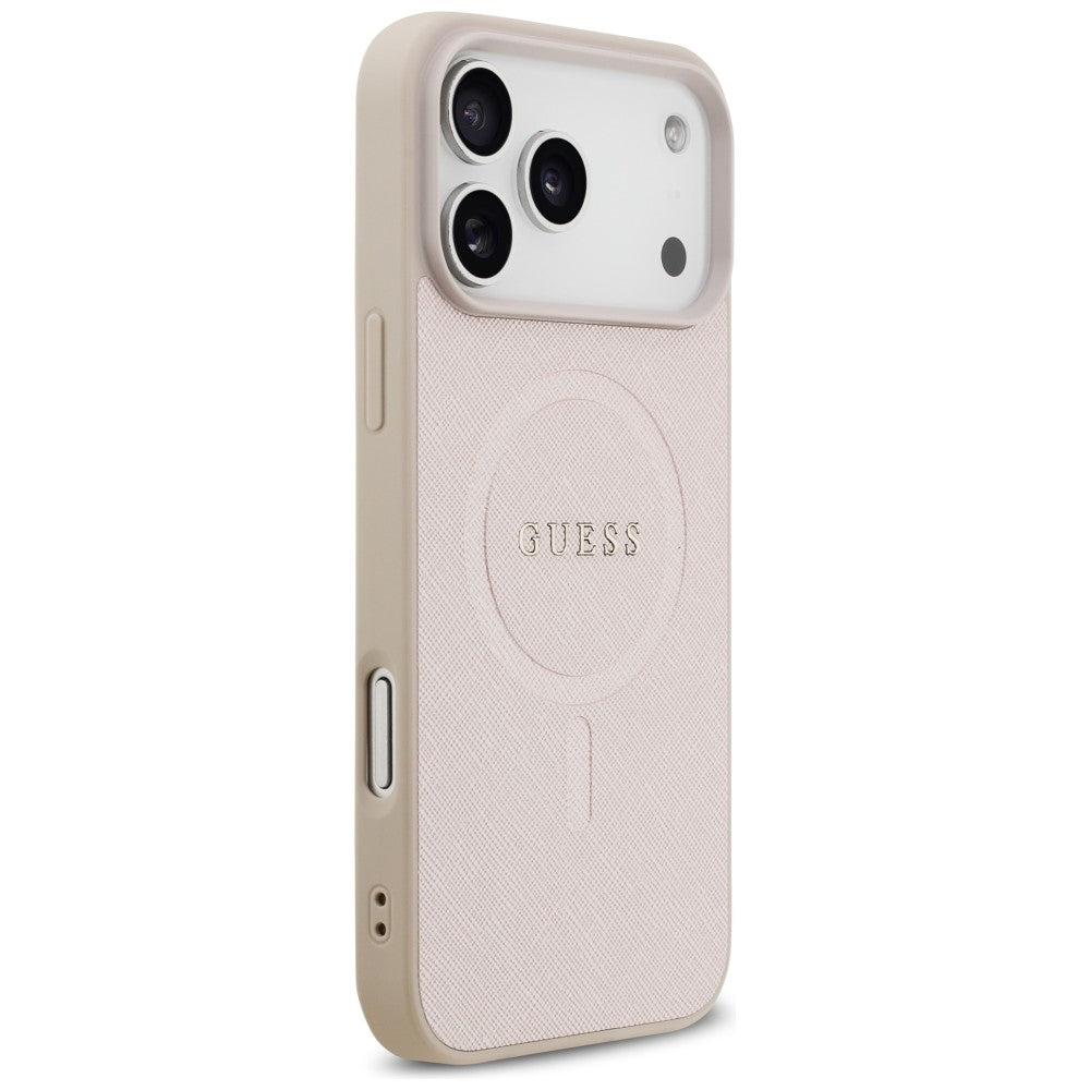 MagSafe-Hülle für Apple iPhone 18 Pro Max / 17 Pro Max, Guess, Saffiano, Rosa