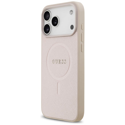 MagSafe-Hülle für Apple iPhone 18 Pro Max / 17 Pro Max, Guess, Saffiano, Rosa