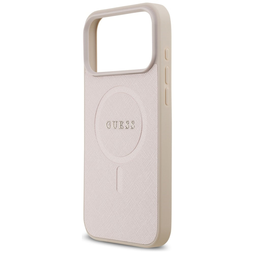 MagSafe-Hülle für Apple iPhone 18 Pro Max / 17 Pro Max, Guess, Saffiano, Rosa
