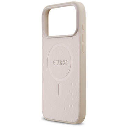 MagSafe-Hülle für Apple iPhone 18 Pro Max / 17 Pro Max, Guess, Saffiano, Rosa