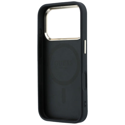 MagSafe-Hülle für Apple iPhone 18 Pro Max / 17 Pro Max, Guess, Saffiano Small 4G Classic, Schwarz