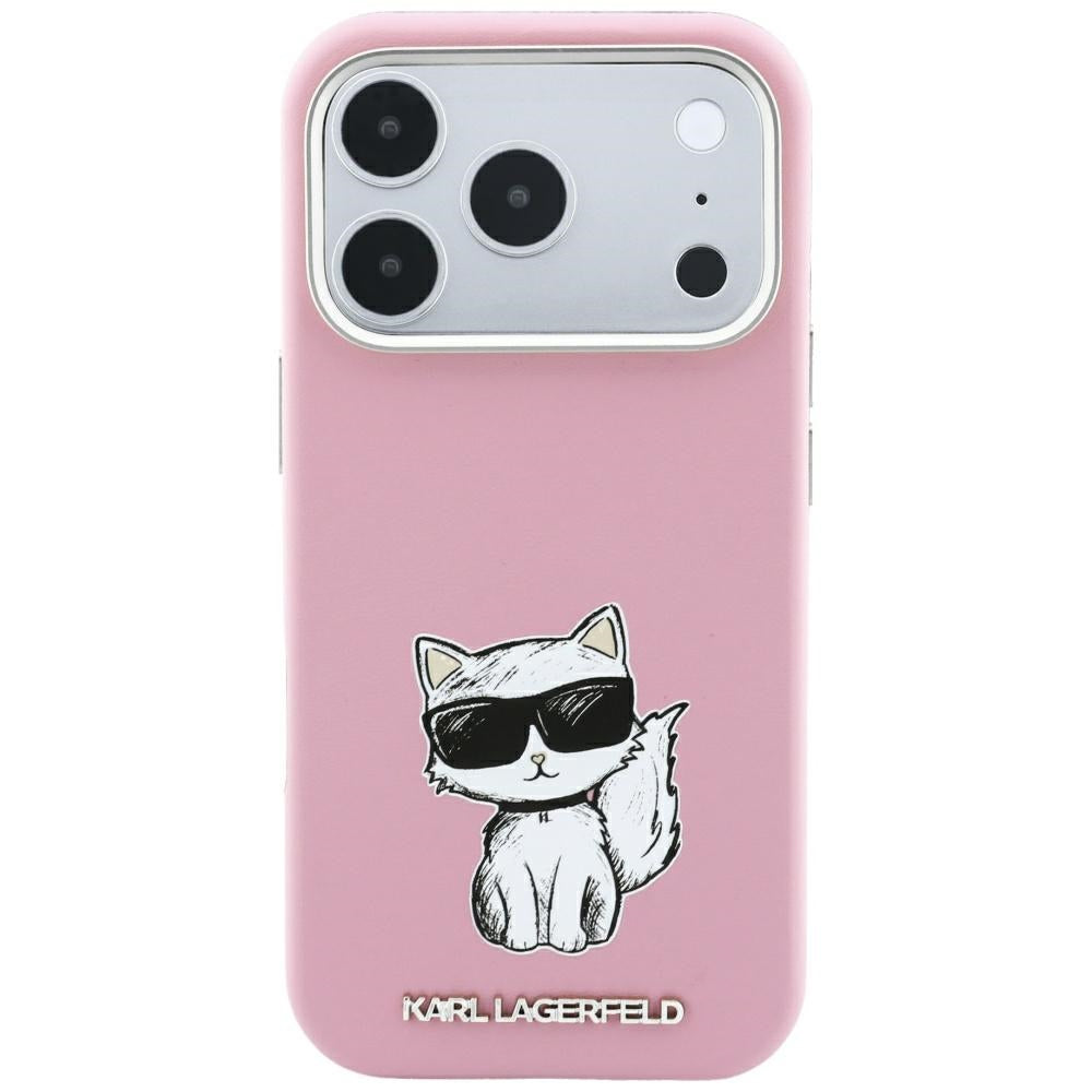 MagSafe-Hülle für Apple iPhone 18 Pro Max / 17 Pro Max, Karl Lagerfeld, Choupette Sketch, Rosa