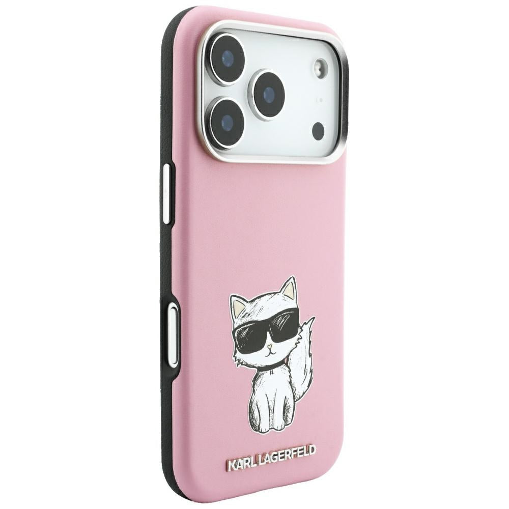 MagSafe-Hülle für Apple iPhone 18 Pro Max / 17 Pro Max, Karl Lagerfeld, Choupette Sketch, Rosa