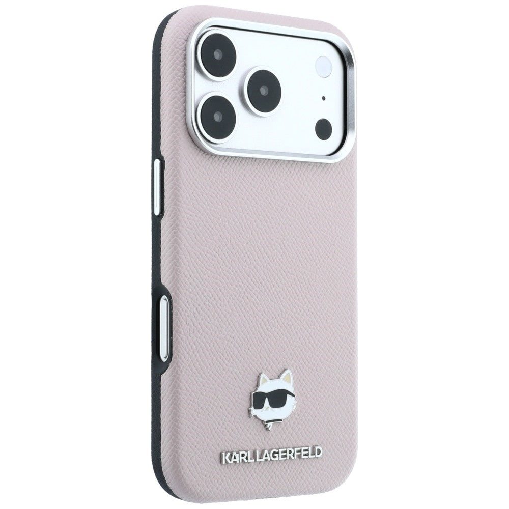 MagSafe-Hülle für Apple iPhone 18 Pro Max / 17 Pro Max, Karl Lagerfeld, Grained Choupette Head, Rosa