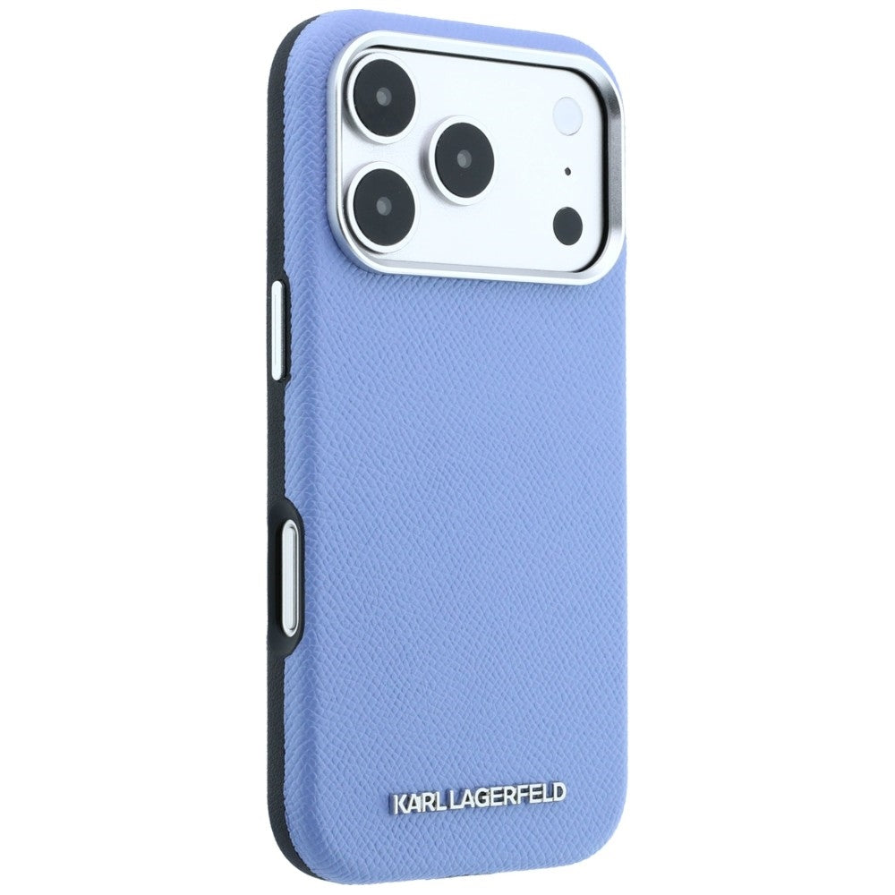 MagSafe-Hülle für Apple iPhone 18 Pro Max / 17 Pro Max, Karl Lagerfeld, geprägtes längliches Logo, Blau
