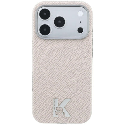 MagSafe-Hülle für Apple iPhone 18 Pro Max / 17 Pro Max, Karl Lagerfeld, geprägter Ring, Beige