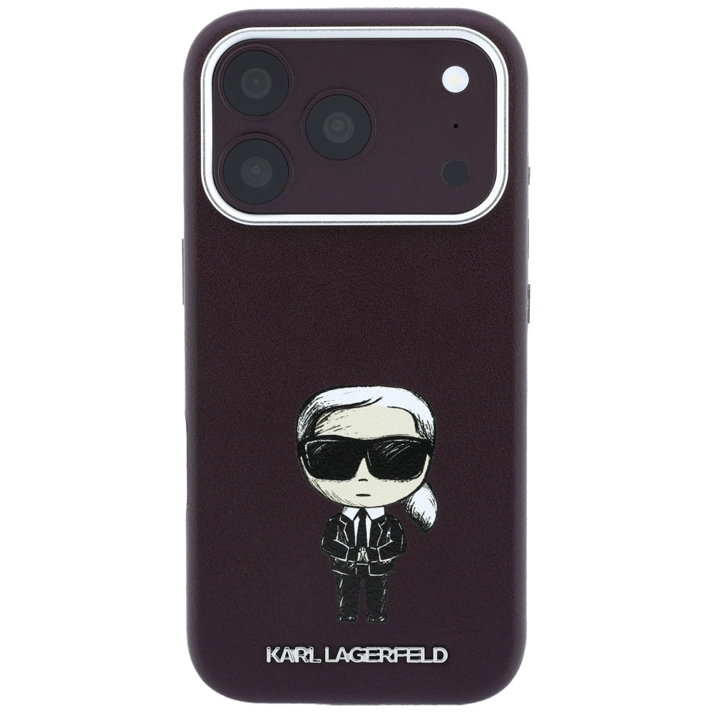 MagSafe-Hülle für Apple iPhone 18 Pro Max / 17 Pro Max, Karl Lagerfeld, HC SW Ikonik, Weinrot