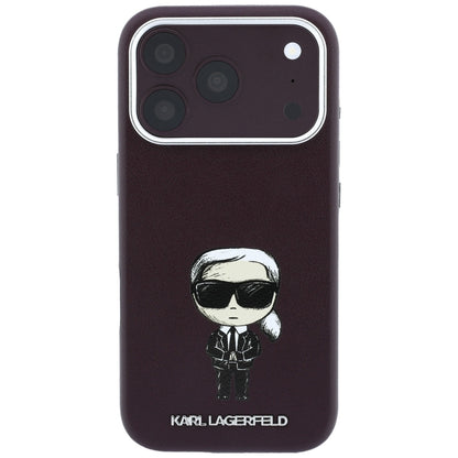 MagSafe-Hülle für Apple iPhone 18 Pro Max / 17 Pro Max, Karl Lagerfeld, HC SW Ikonik, Weinrot