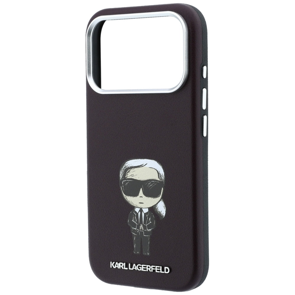 MagSafe-Hülle für Apple iPhone 18 Pro Max / 17 Pro Max, Karl Lagerfeld, HC SW Ikonik, Weinrot