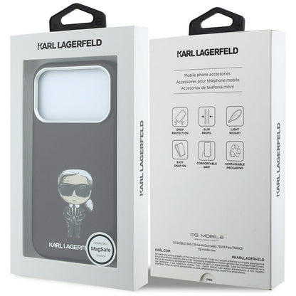 MagSafe-Hülle für Apple iPhone 18 Pro Max / 17 Pro Max, Karl Lagerfeld, HC SW Ikonik, Weinrot