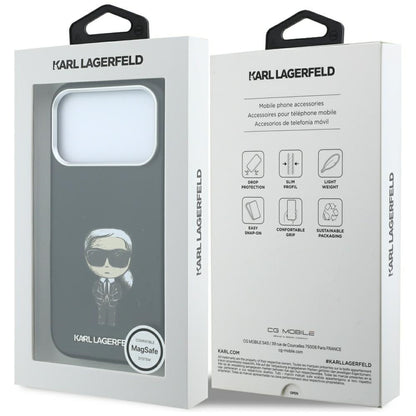 MagSafe-Hülle für Apple iPhone 18 Pro Max / 17 Pro Max, Karl Lagerfeld, Ikonik Sketch, Schwarz