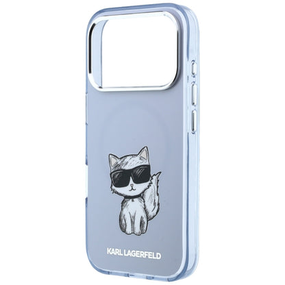 MagSafe-Hülle für Apple iPhone 18 Pro Max / 17 Pro Max, Karl Lagerfeld, IML Choupette Body Sketch Print, Blau