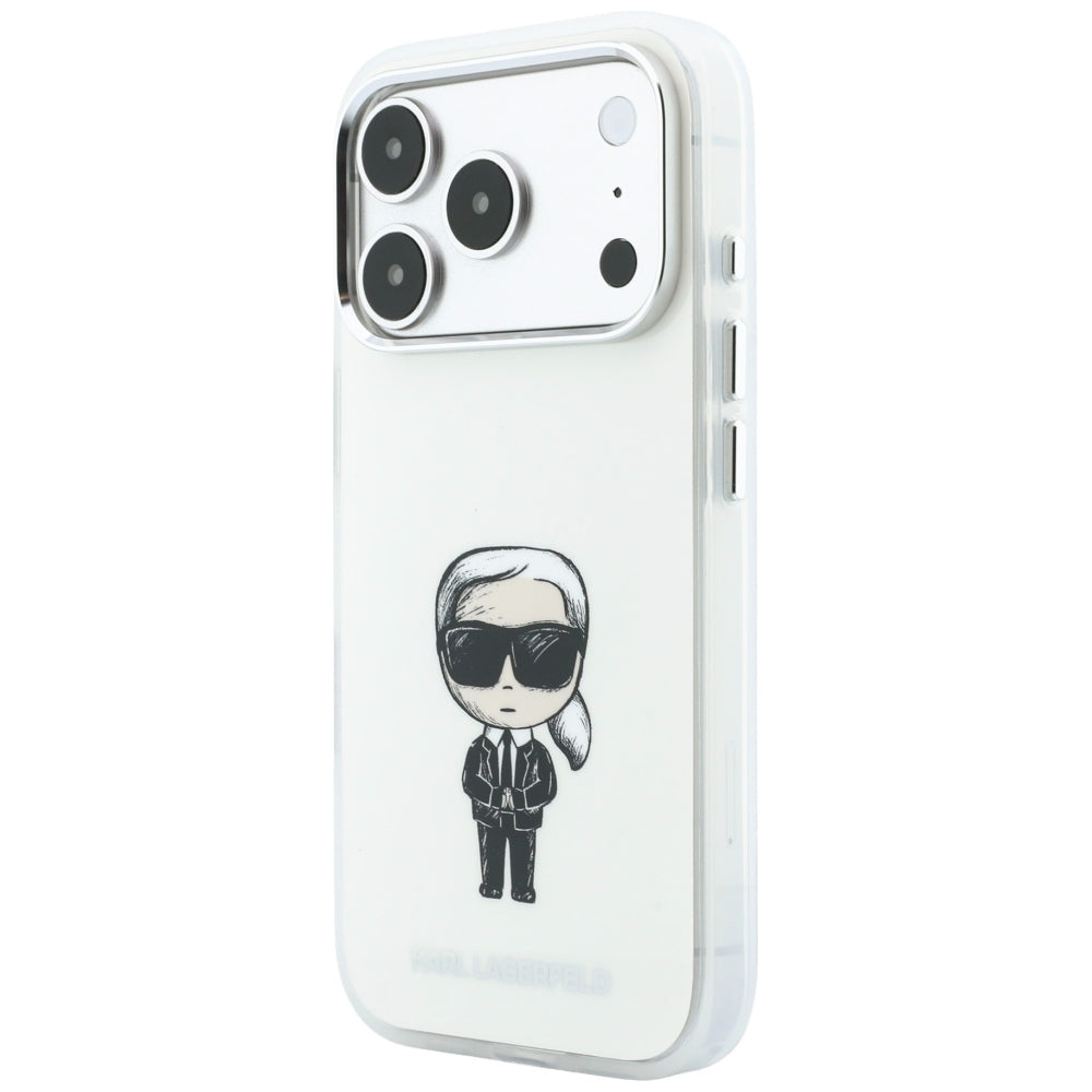 MagSafe-Hülle für Apple iPhone 18 Pro Max / 17 Pro Max, Karl Lagerfeld, IML Ikonik Sketch Print, Beige