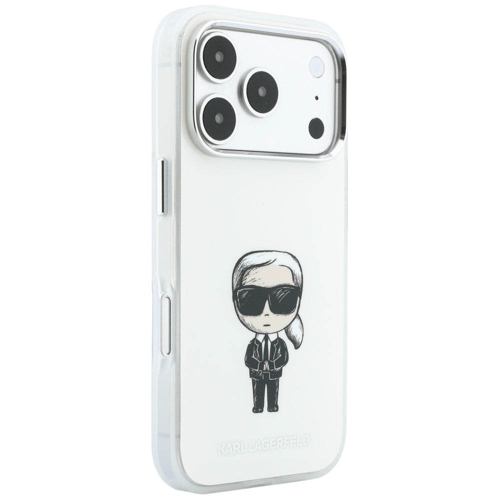 MagSafe-Hülle für Apple iPhone 18 Pro Max / 17 Pro Max, Karl Lagerfeld, IML Ikonik Sketch Print, Beige
