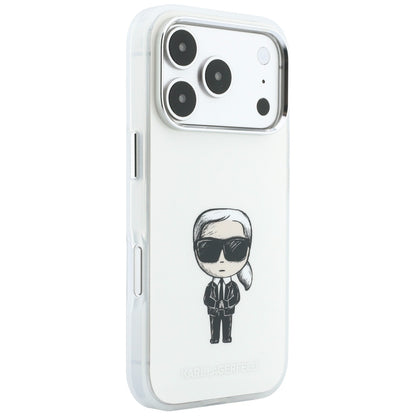 MagSafe-Hülle für Apple iPhone 18 Pro Max / 17 Pro Max, Karl Lagerfeld, IML Ikonik Sketch Print, Beige