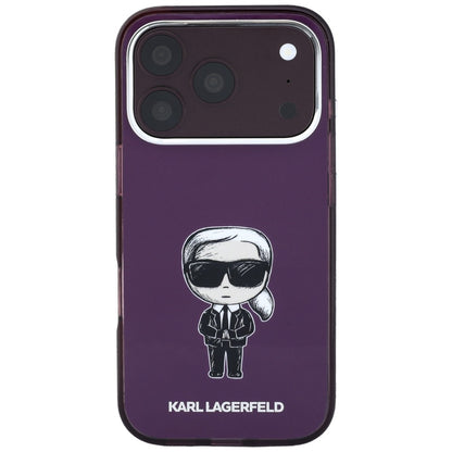 MagSafe-Hülle für Apple iPhone 18 Pro Max / 17 Pro Max, Karl Lagerfeld, IML Ikonik Sketch Print, Weinrot