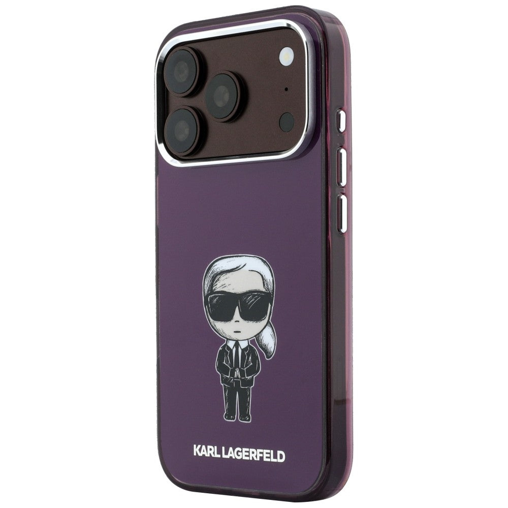 MagSafe-Hülle für Apple iPhone 18 Pro Max / 17 Pro Max, Karl Lagerfeld, IML Ikonik Sketch Print, Weinrot