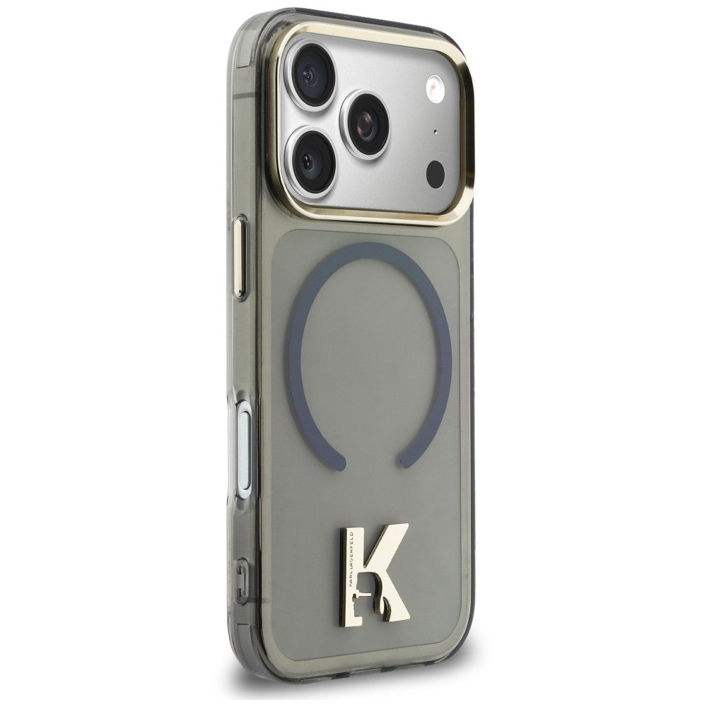 MagSafe-Hülle für Apple iPhone 18 Pro Max / 17 Pro Max, Karl Lagerfeld, IML Karl Head Logo, Schwarz