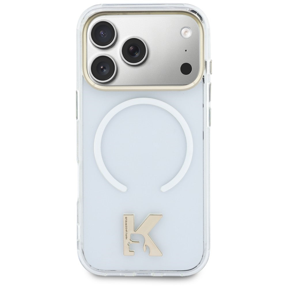 MagSafe-Hülle für Apple iPhone 18 Pro Max / 17 Pro Max, Karl Lagerfeld, IML Karl Head Logo, transparent